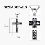 Sterling Silver Filigree Cross Pendant Necklace for Women