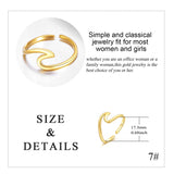 10K Yellow Gold Wave Adjustable Ring