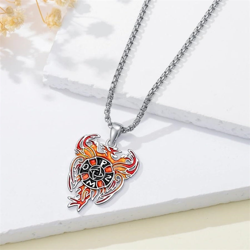 Sterling Silver Phoenix Pendant Necklace