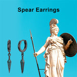 Sterling Silver Medieval Sword Dangle Cross Knives  Ankh Drop Earrings