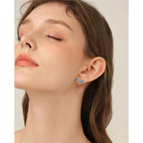 Sterling Silver Vintage Abalone Shell Dragonfly Sunflower Spoon Ring and Turquoise Dragonfly Earrings Set