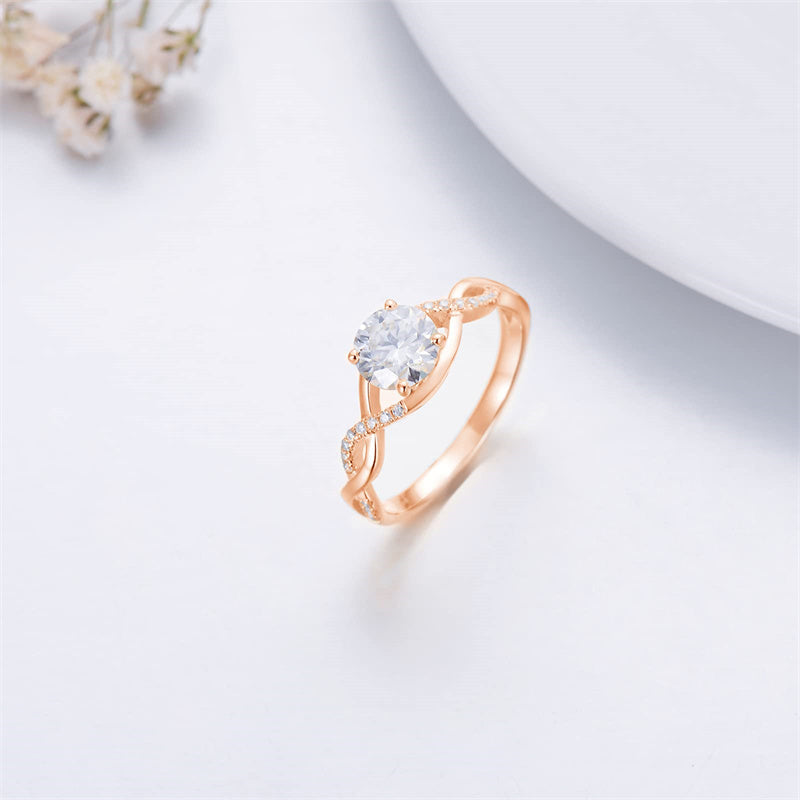 14K Gold 1.3 Carat(cttw) Moissanite Engagement Wedding Ring