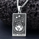 Sterling Silve Sun Moon Star Strength Lovers Death Devil Fool Tarot Card Pendant Necklace