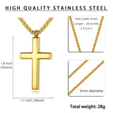 Stainless Steel Cross Pendant Necklace