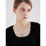 Sterling Silver Tree of Life Urn Necklaces Abalone Opal Shell Cremation Jewelry for Ashes