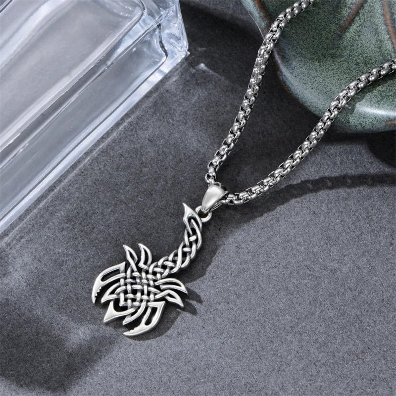 Sterling Silver  Eagle Elephant Fox Octopus Trident  Pig Raven Scorpion Pendant Necklace