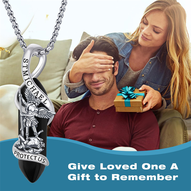 Sterling Silver Crystal Saint Michael Saint Christopher Guardian Angel Guadalupe Pendant Necklace