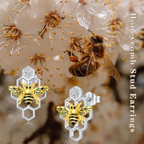 Sterling Silver Bee Stud Earrings