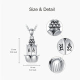 Sterling Silver Om Mani Padme Hum Urn Necklaces for Ashes