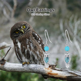 Sterling Silver Turquoise Owl Dragonfly Butterfly Hummingbird Dangle Earrings