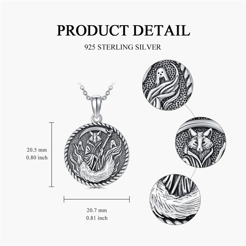 Sterling Silver  Eagle Elephant Fox Octopus Trident  Pig Raven Scorpion Pendant Necklace