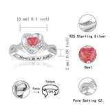 Sterling Silver Heart Urn Ring for Ashes Engraved With Always in My Heart