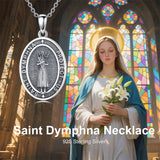 Sterling Silver St Anthony Francis Joseph Peregrine Raphael Sebastian Medal  Protection Pendant Necklace