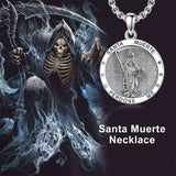 Sterling Silver Saint  Michael Christopher Sebastian Jude Gabriel Anthony Religious Pendant Necklace