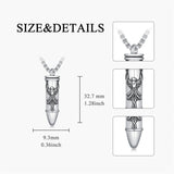 Sterling Silver Phoenix Skull  Scorpion Wolf Bullet Urn Necklace for Ashes