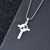 Sterling Silver 12 Constellation Cross Pendant Necklace