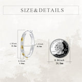 Sterling Silver Sunflower Hoop Earrings