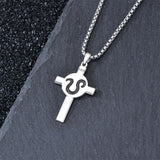 Sterling Silver 12 Constellation Cross Pendant Necklace