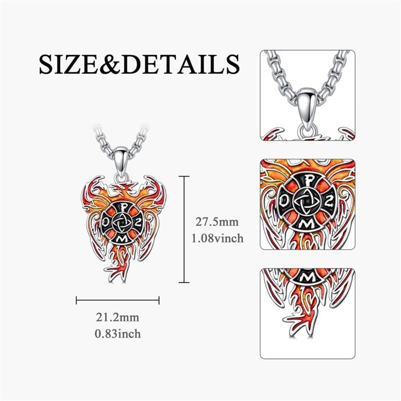 Sterling Silver Phoenix Pendant Necklace