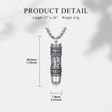 Sterling Silver Bear Lion Eagle Compass Tree of Life Bullet Urn Necklaces for Ashes