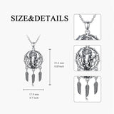 Sterling Silver  Eagle Elephant Fox Octopus Trident  Pig Raven Scorpion Pendant Necklace