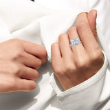 Sterling Silver Opal Butterfly Urn Rings for Ashes With Engraved with Always in My Heart