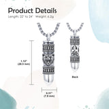 Sterling Silver Bear Lion Eagle Compass Tree of Life Bullet Urn Necklaces for Ashes