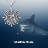 Sterling Silver Shark Pendant Necklace