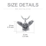 Sterling Silver Lion Tiger Satanic Goat Owl Scorpion Eagles Deer Pendant Necklace for Men