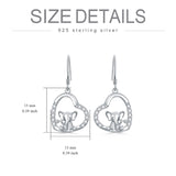 Sterling Silver Elephant Drop Earrings