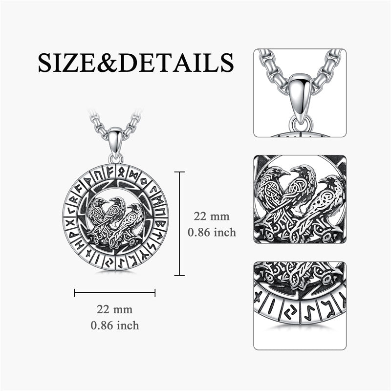 Sterling Silver  Eagle Elephant Fox Octopus Trident  Pig Raven Scorpion Pendant Necklace