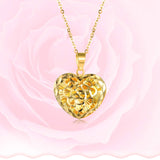18K Gold Heart Pendant Necklace