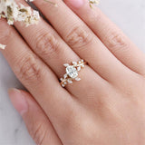 Sterling Silver 10K14K 18K Gold Oval Cut Moissanite/Lab Grown Diamond Engagement Ring