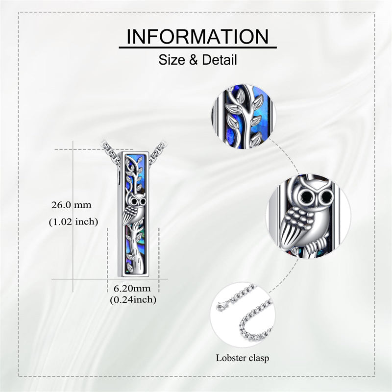 Sterling Silver Abalone Shell Butterfly Dragonfly Moon Phase Mountains Sunflower Tree of Life Urn Necklaces for Ashes