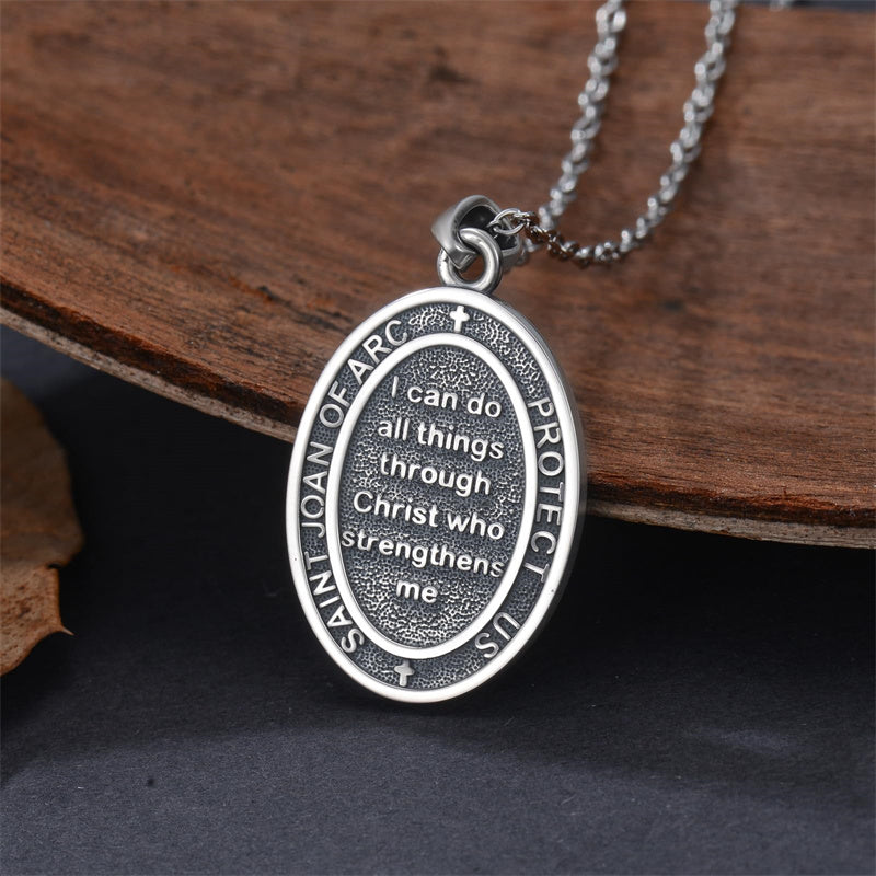 Sterling Silver St Anthony Francis Joseph Peregrine Raphael Sebastian Medal  Protection Pendant Necklace