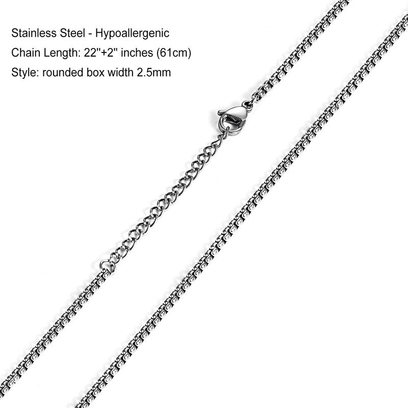 Sterling Silver Saint Michael Saint Christopher Amulet Pendant Necklace for Men