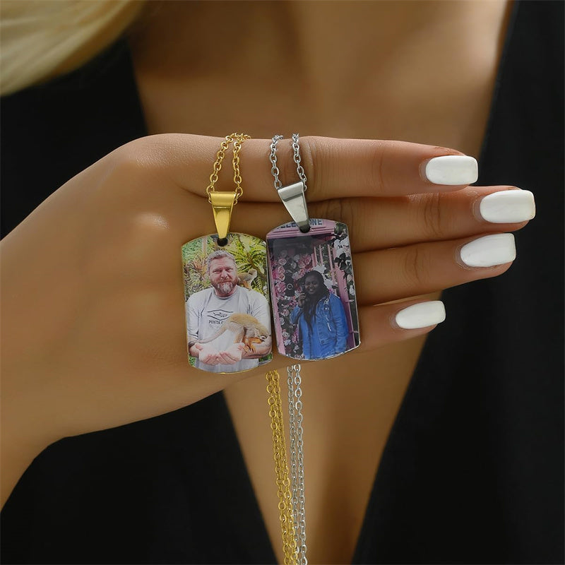 Stainless Steel Personalized Photo Engraved Urn Necklace for Ashes