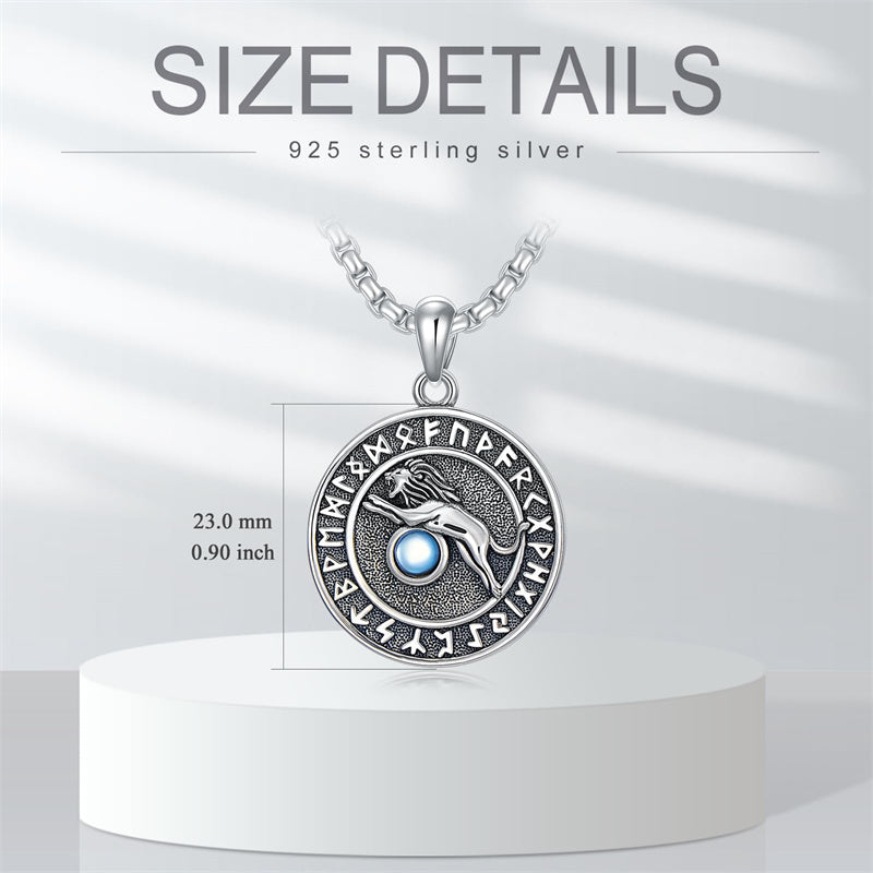 Sterling Silver Lion Tiger Satanic Goat Owl Scorpion Eagles Deer Pendant Necklace for Men