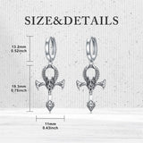 Sterling Silver Ankh Hoops Earrings