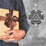 Sterling Silver AA Sobriety Alcoholics Anonymous  Pendant Necklace for Men