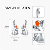 Sterling Silver Hypoallergenic Capybara Leverback Earrings