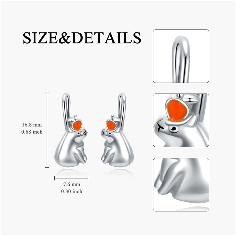 Sterling Silver Hypoallergenic Capybara Leverback Earrings