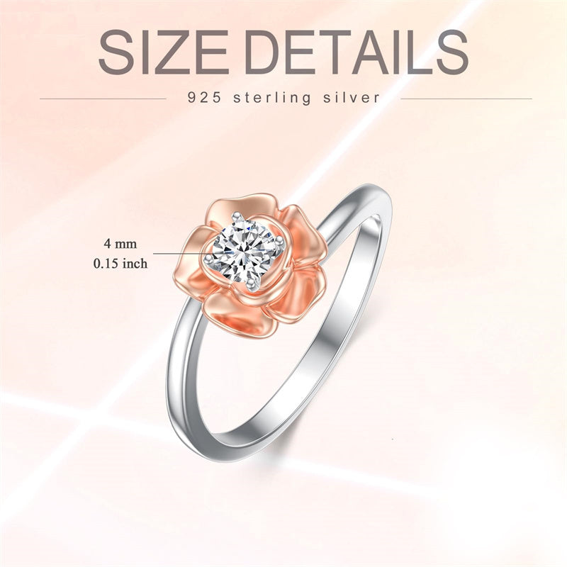 Sterling Silver Personalized Engraved Moissanite Engagement Wedding Anniversary Ring