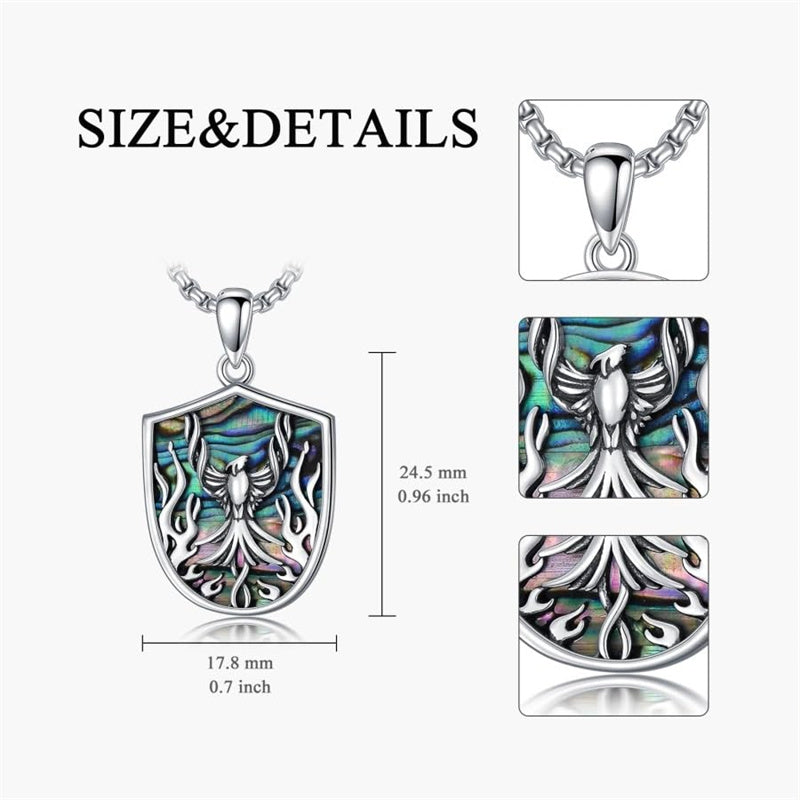 Sterling Silver Phoenix Pendant Necklace