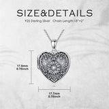 Sterling Silver Personalized Photo Heart Sunflower Pendant Necklace