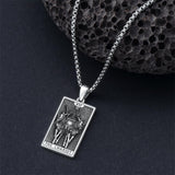 Sterling Silve Sun Moon Star Strength Lovers Death Devil Fool Tarot Card Pendant Necklace