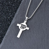 Sterling Silver 12 Constellation Cross Pendant Necklace