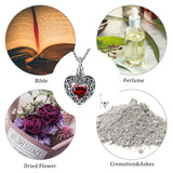 Sterling Silver Heart Opal Tree of Life Urn Necklace for Ashes