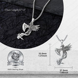 Sterling Silver Phoenix Pendant Necklace