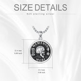 Sterling Silver Memento Mori Pendant Necklace for Men